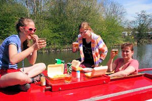 Relaxing on a barge holiday